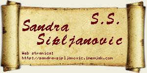 Sandra Sipljanović vizit kartica